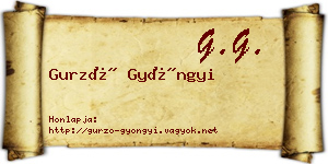 Gurzó Gyöngyi névjegykártya